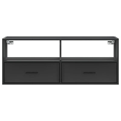 TV-taso musta 100x31x39,5 cm tekninen puu ja metalli