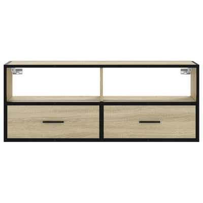TV-taso Sonoma-tammi 100x31x39,5 cm tekninen puu ja metalli