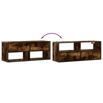 TV-taso savutammi 100x31x39,5 cm tekninen puu ja metalli
