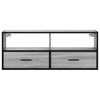 TV-taso harmaa Sonoma 100x31x39,5 cm tekninen puu ja metalli