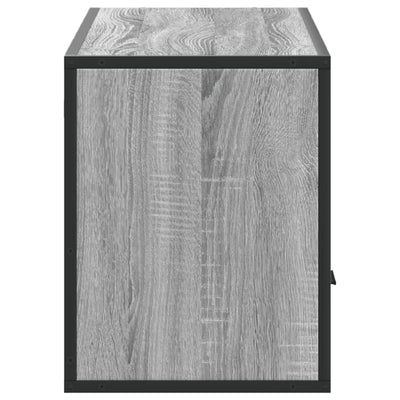 TV-taso harmaa Sonoma 100x31x39,5 cm tekninen puu ja metalli