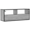 TV-taso harmaa Sonoma 100x31x39,5 cm tekninen puu ja metalli