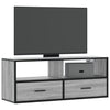 TV-taso harmaa Sonoma 100x31x39,5 cm tekninen puu ja metalli