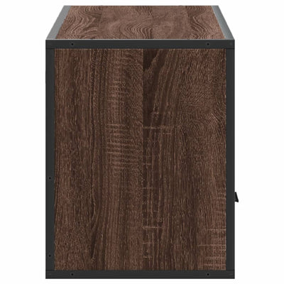 TV-taso ruskea tammi 100x31x39,5 cm tekninen puu ja metalli