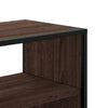 TV-taso ruskea tammi 100x31x39,5 cm tekninen puu ja metalli