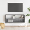 TV-taso harmaa Sonoma 100x31x39,5 cm tekninen puu ja metalli
