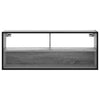 TV-taso harmaa Sonoma 100x31x39,5 cm tekninen puu ja metalli