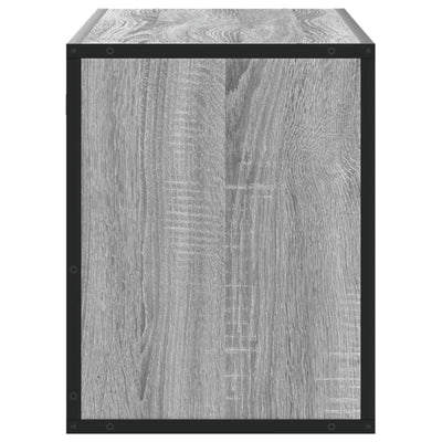 TV-taso harmaa Sonoma 100x31x39,5 cm tekninen puu ja metalli