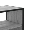 TV-taso harmaa Sonoma 100x31x39,5 cm tekninen puu ja metalli
