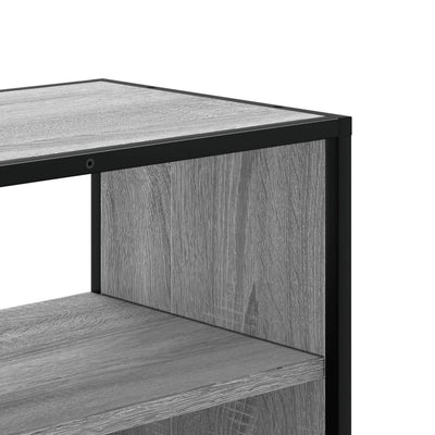 TV-taso harmaa Sonoma 100x31x39,5 cm tekninen puu ja metalli