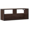 TV-taso ruskea tammi 100x31x39,5 cm tekninen puu ja metalli