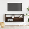 TV-taso ruskea tammi 100x31x39,5 cm tekninen puu ja metalli