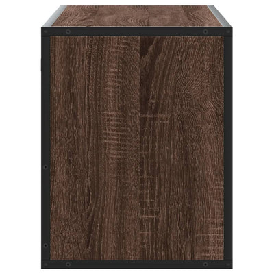 TV-taso ruskea tammi 100x31x39,5 cm tekninen puu ja metalli