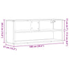 TV-taso ruskea tammi 100x31x39,5 cm tekninen puu ja metalli