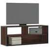 TV-taso ruskea tammi 100x31x39,5 cm tekninen puu ja metalli