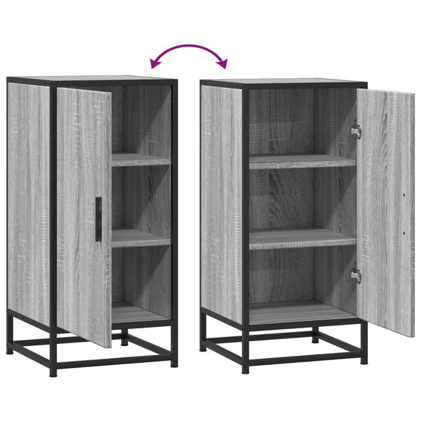 Harmaa senkki Anfilofi 35,5x35x76cm (puinen ja metalli)