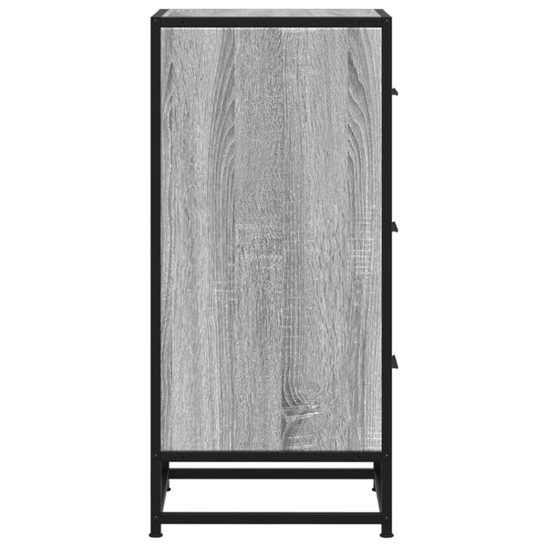 Harmaa senkki Spasoico 35,5x35x76cm (puinen ja metalli)