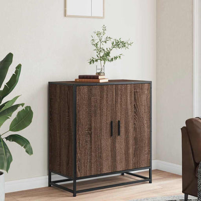 Senkki ruskea tammi 68x35x76 cm tekninen puu ja metalli