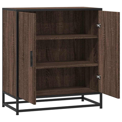 Senkki ruskea tammi 68x35x76 cm tekninen puu ja metalli