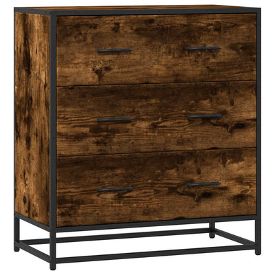 Senkki Savustettu tammi 68x35x76 cm Suunniteltu puu ja metalli
