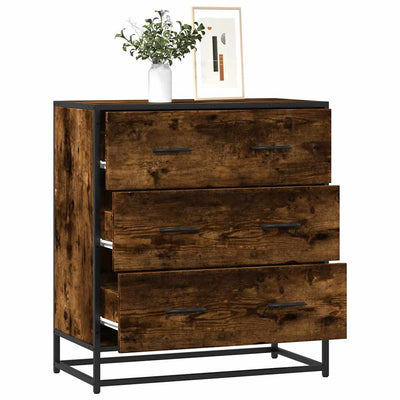 Senkki Savustettu tammi 68x35x76 cm Suunniteltu puu ja metalli
