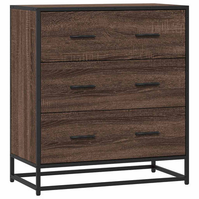 Senkki ruskea tammi 68x35x76 cm tekninen puu ja metalli