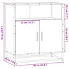 Senkki Harmaa Sonoma 68x35x76 cm Engineered Wood