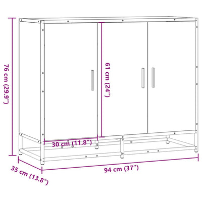 Senkki musta 94x35x76 cm tekninen puu