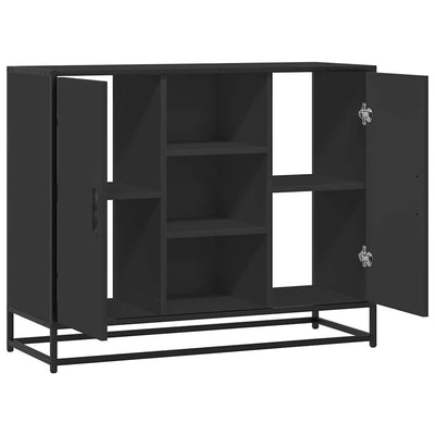 Senkki musta 92x35x76 cm tekninen puu