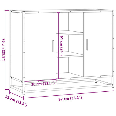 Senkki harmaa Sonoma 92x35x76 cm tekninen puu