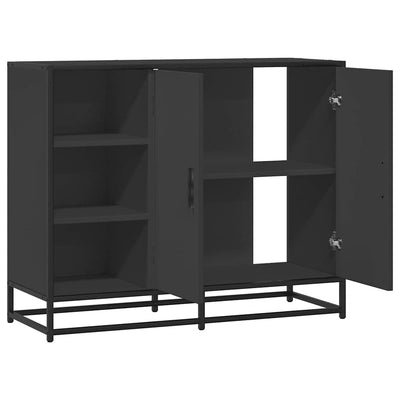 Senkki musta 92x35x76 cm tekninen puu