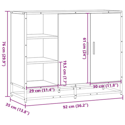 Senkki musta 92x35x76 cm tekninen puu