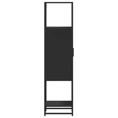 Musta korkeaboard Narcinia 35,5x35x139cm (suunniteltu puu ja metalli)
