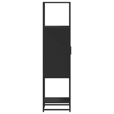 Korkeaboard musta 35,5x35x139 cm suunniteltu puu ja metalli