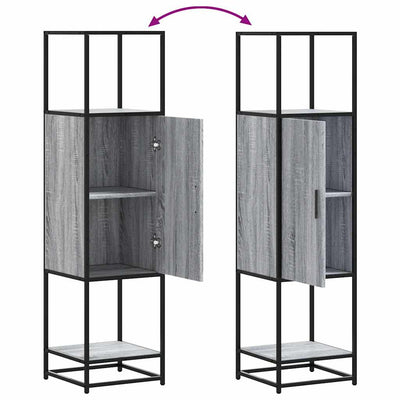 Highboard Harmaa Sonoma Suunniteltu puu ja metalli
