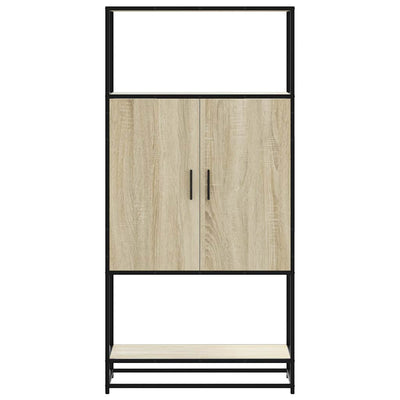 Korkeaboard sonoma tammi 68x35x139 cm suunniteltu puu metalli