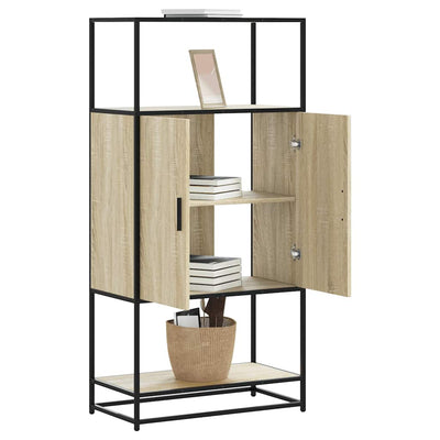 Korkeaboard sonoma tammi 68x35x139 cm suunniteltu puu metalli