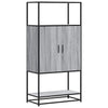 Harmaa highboard Conachi 68x35x139cm (suunniteltu puu ja metalli)