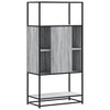 Highboard Harmaa Sonoma 68x35x139 cm Suunniteltu puu ja metalli