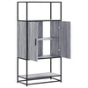 Harmaa highboard Conachi 68x35x139cm (suunniteltu puu ja metalli)