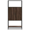 Kaappi ruskea tammi 68x35x139 cm tekninen puu ja metalli