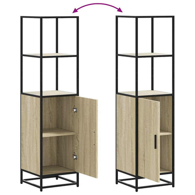 Sonoma tammi korkeaboard Ozen 35,5x35x139cm (suunniteltu puu metalli)