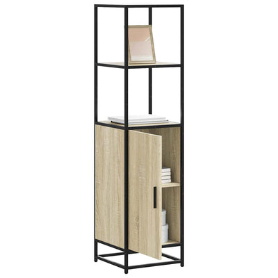 Korkeaboard sonoma tammi 35,5x35x139 cm suunniteltu puu metalli