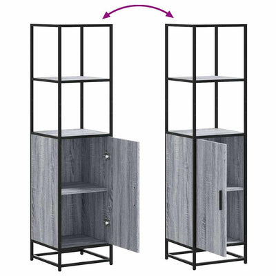 Highboard Harmaa Sonoma Suunniteltu puu ja metalli