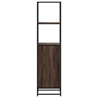Kaappi ruskea tammi 35,5x35x139 cm tekninen puu ja metalli