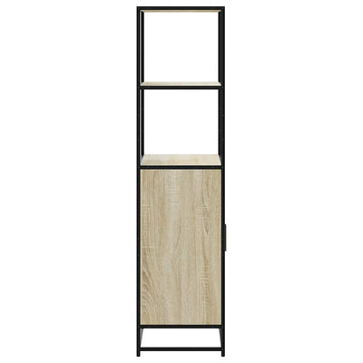Korkeaboard sonoma tammi 68x35x139 cm suunniteltu puu metalli