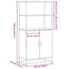 Highboard Harmaa Sonoma 68x35x139 cm Suunniteltu puu ja metalli