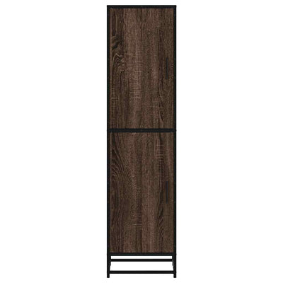 Kaappi ruskea tammi 35,5x35x139 cm tekninen puu ja metalli