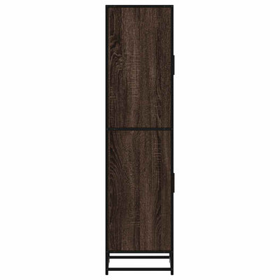 Kaappi ruskea tammi 35,5x35x139 cm tekninen puu ja metalli