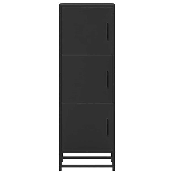 Korkeaboard musta 35,5x35x106,5 cm suunniteltu puu ja metalli